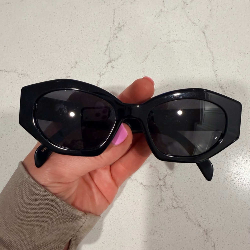 Celine Black Angular Sunglasses - image 5